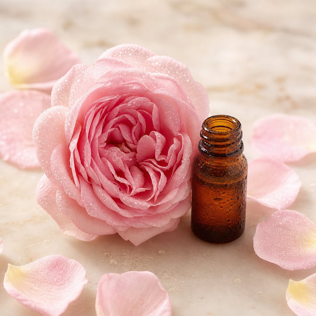 Rose de Damas et huile essentielle